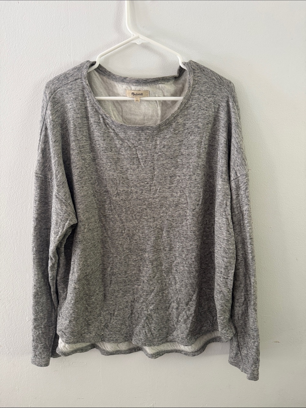 Madewell Gray Heather Crewneck Sweater Sz L